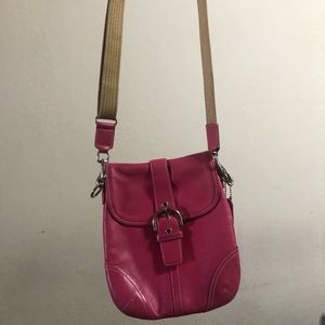 Coach small pink crossbody bag